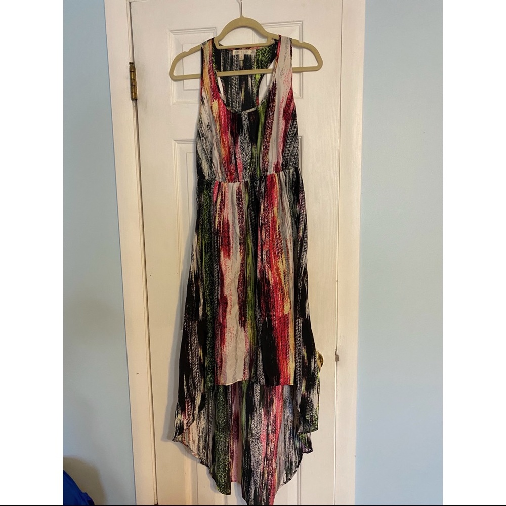 Colorful High-Low Flowy Dress | Size M